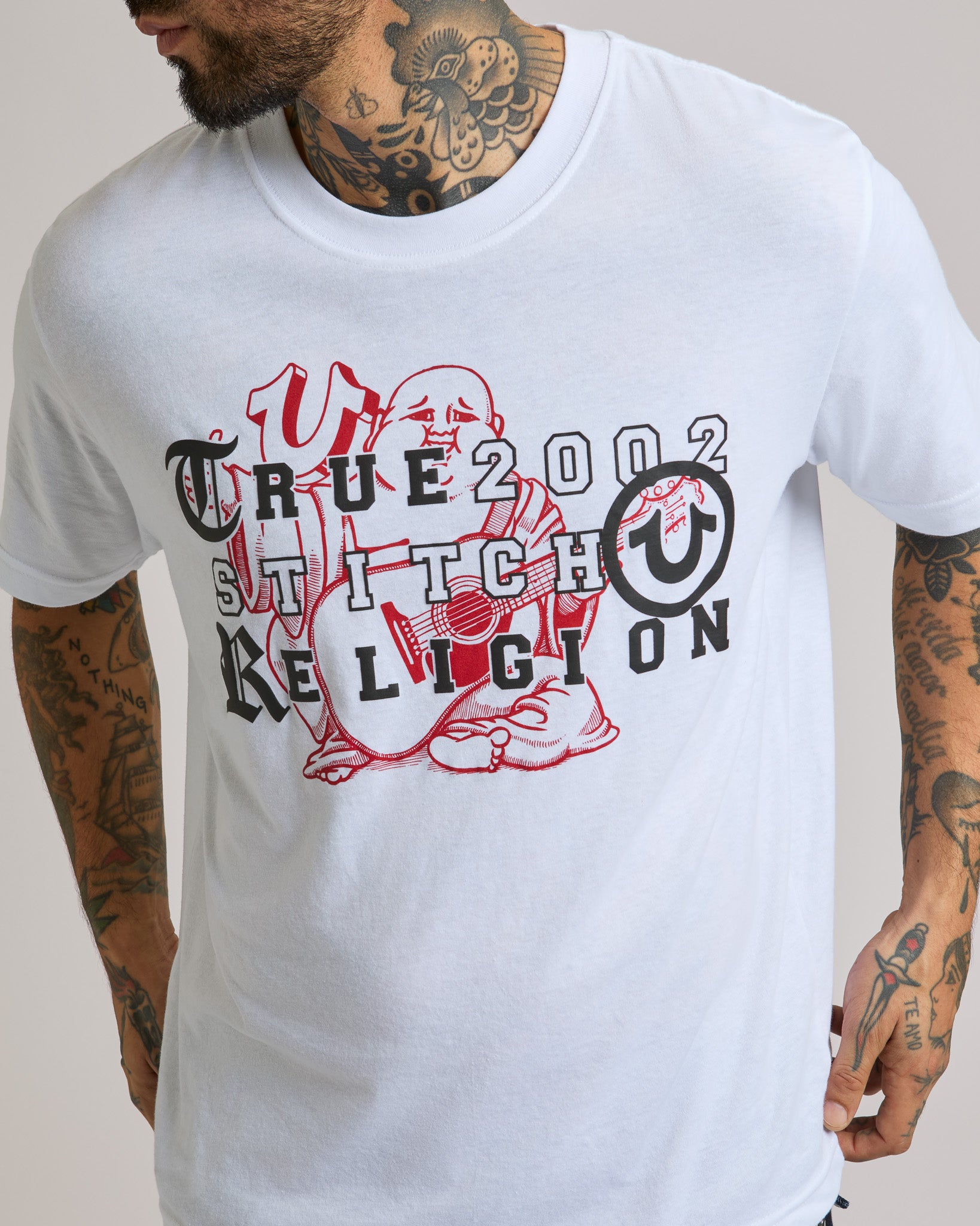 SS BUDDHA LETTERS TEE - OPTIC WHITE