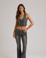 ZIP FRONT TOP BIG T - TRANQUIL DREAM