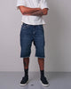 VINNY BIG T FLAP SHORT FRAY - MEDIUM WASH
