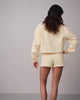 V NOTCH PULLOVER TOP - DOUBLE CREAM