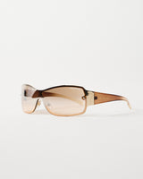 SLEEK SHEILD SUNGLASSES - CHESTNUT