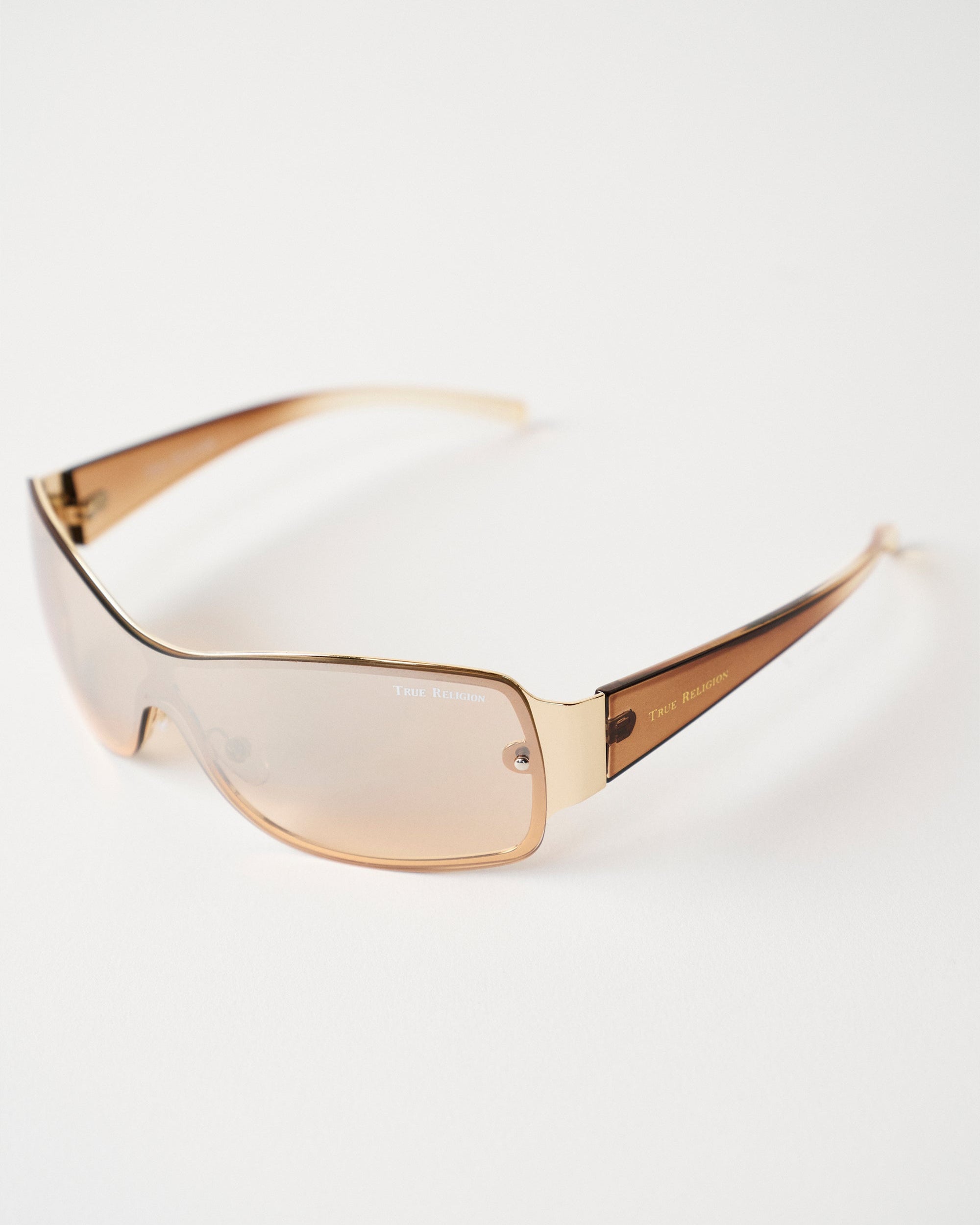 SLEEK SHEILD SUNGLASSES - CHESTNUT